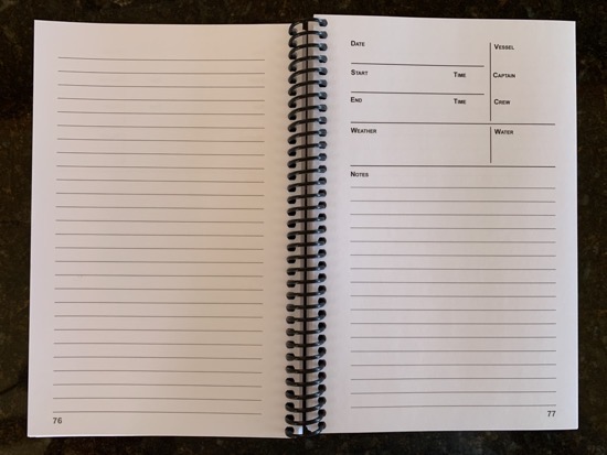 Log Book Pages