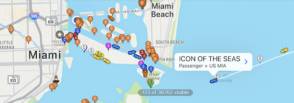 Ship Finder with Icon of the Seas