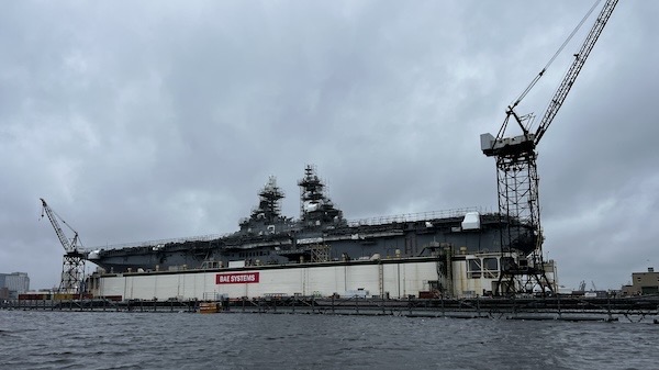 Aircraft Carrier in Drydock