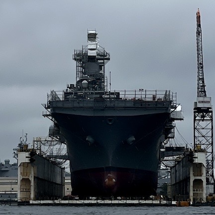 Aircraft Carrier in Drydock